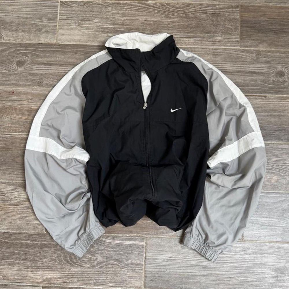 2000s Y2K Nike center swoosh windbreaker zip up jacket size XL